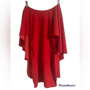 Open back cape dress